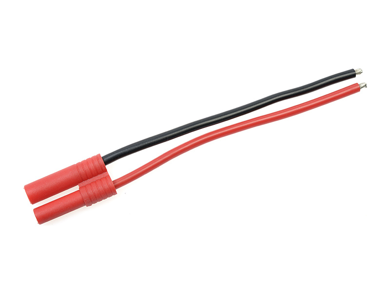 Konektor zlacený 4.0mm samice s kabelem 14AWG 10cm | pkmodelar.cz
