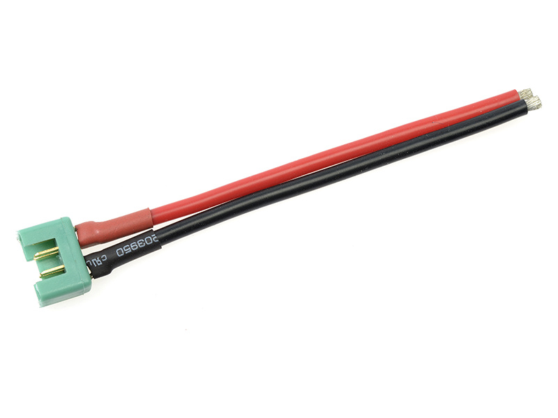 Konektor zlacený MPX samec s kabelem 14AWG 10cm