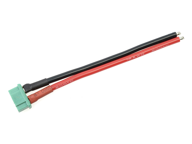 Konektor zlacený MPX samice s kabelem 14AWG 12cm