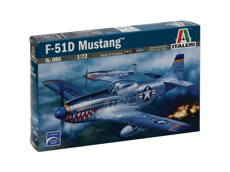 Plastikový model letadla Italeri 0086 F-51D Mustang (1:72)