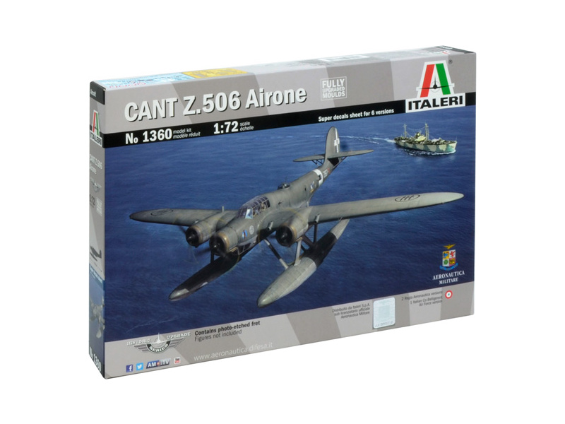 Plastikový model letadla Italeri 1360 CANT Z 506 AIRONE (1:72)