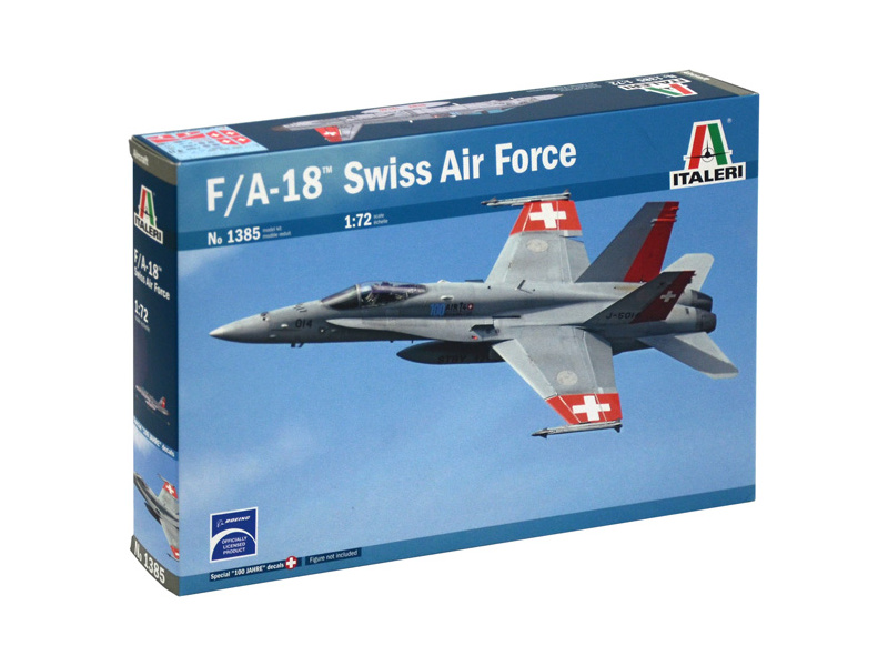 Plastikový model letadla Italeri 1385 F/A 18 Swiss Air Force (1:72)