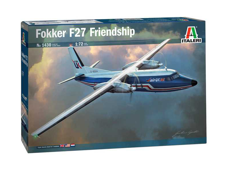 Plastikový model letadla Italeri 1430 Fokker F-27-400 "Friendship" (1:72)