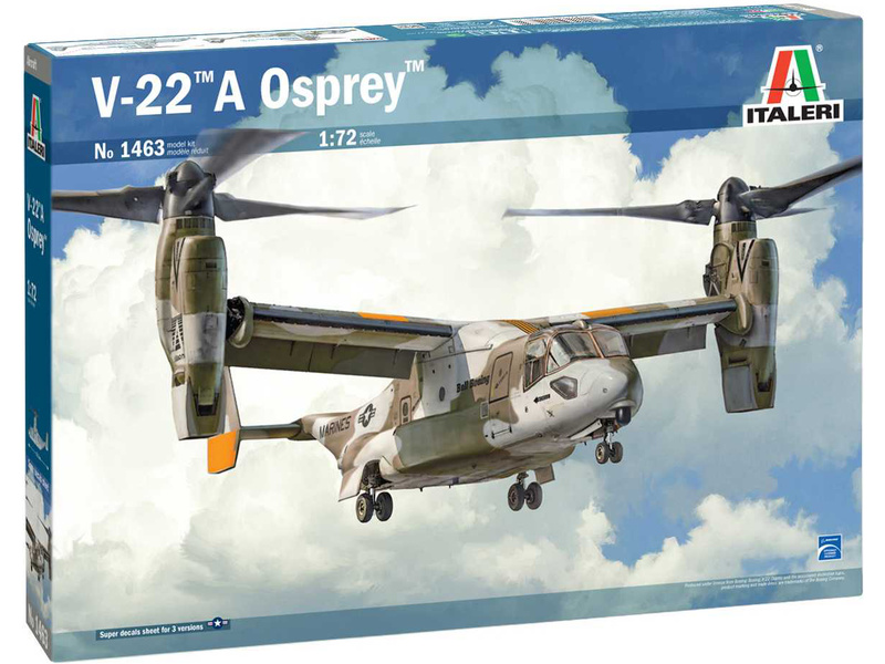 Italeri 1463 plastikový model vrtulník 1463 - V-22A Osprey (1:72) | pkmodelar.cz