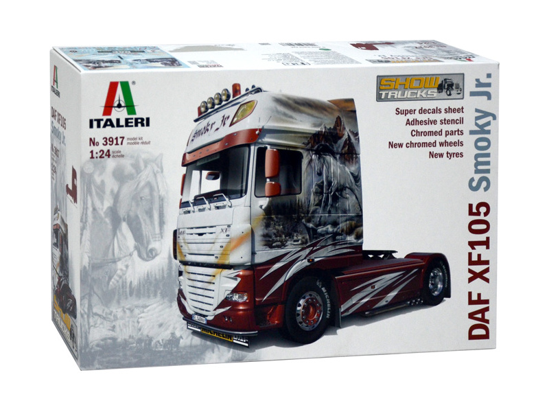 Plastikový model trucku Italeri 3917 DAF XF 105 SMOKY JR. 1/24