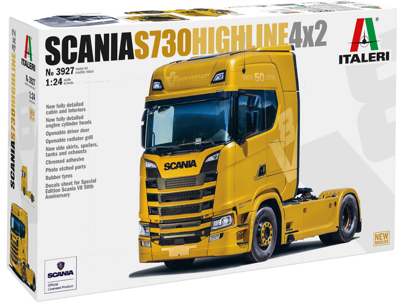 Italeri 3927 Plastikový model kamionu 3927 - SCANIA S730 HIGHLINE 4x2 (1:24)