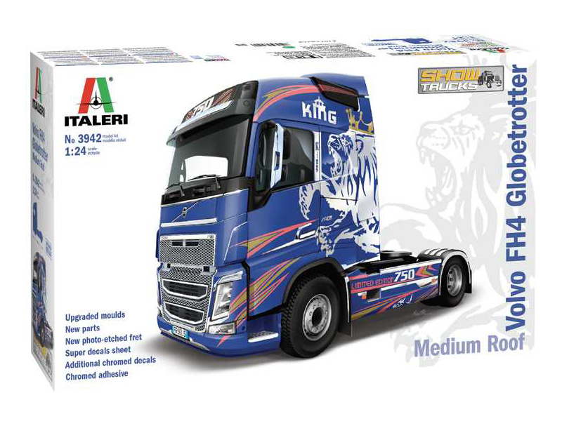 Plastikový model trucku Italeri 3942 Volvo FH4 Globetrotter Medium Roof (1:24) | pkmodelar.cz