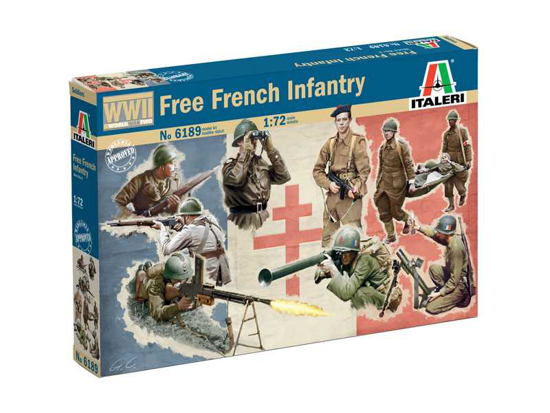 Plastikový model vojáků Italeri 6189 WWII - Free French Infantry (1:72) 
