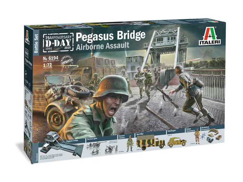 Plastikový model vojenské techniky Italeri 6194 75th D-Day Pegasus Bridge - Airborne Assault (1:72) | pkmodelar.cz