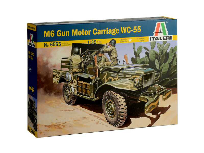 Plastikový model vojenské techniky Italeri 6555 M6 Gun Motor Carriage WC-55 (1:35)