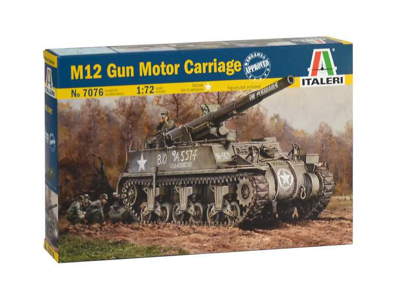 Plastikový model tanku Italeri 7076 M12 Motor Gun Carriage (1:72)