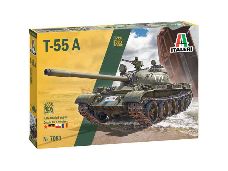 Plastikový model tanku Italeri 7081 T-55 A 1:72 | pkmodelar.cz