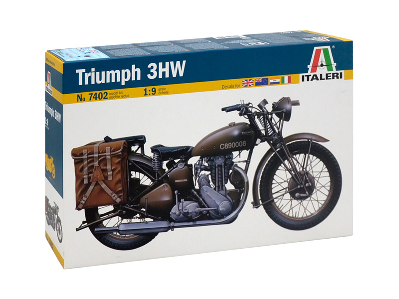 Plastikový model motorky Italeri 7402 Triumph 3WH WWII Motorcycle (1:9)