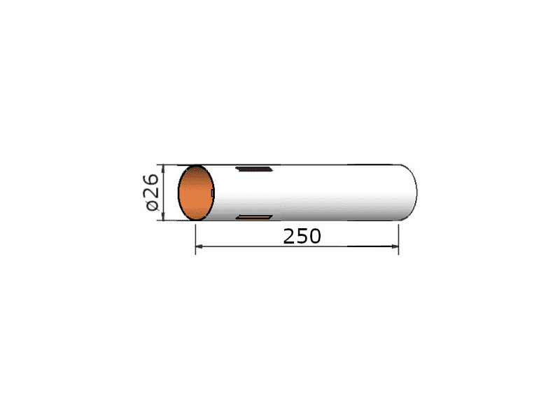 Klima Papírová trubka 26x250mm 3-drážky | pkmodelar.cz