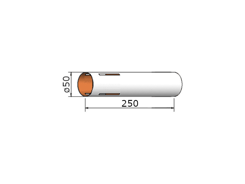 Klima Papírová trubka 50x250mm 4-drážky