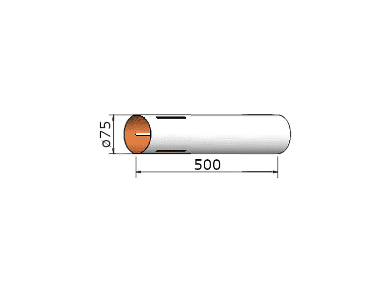 Klima Papírová trubka 75x500mm 3-drážky