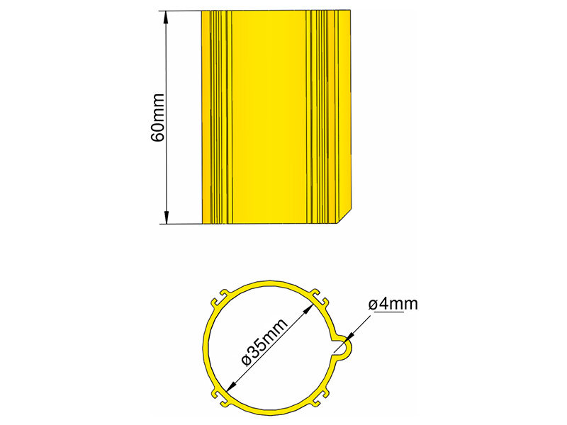 Klima Základna 35mm 4-stabilizátory žlutá