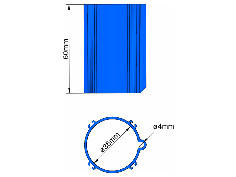Klima Základna 35mm 4-stabilizátory modrá