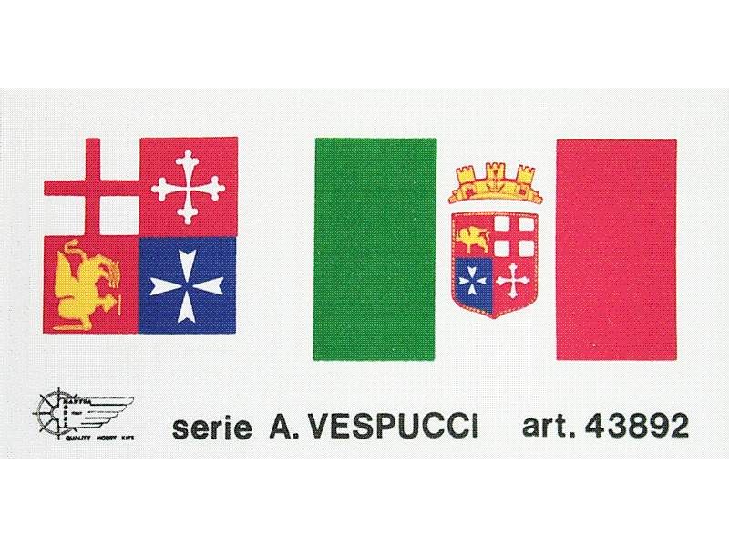 Mantua Model Sada vlajek: Am. Vespucci 1:84