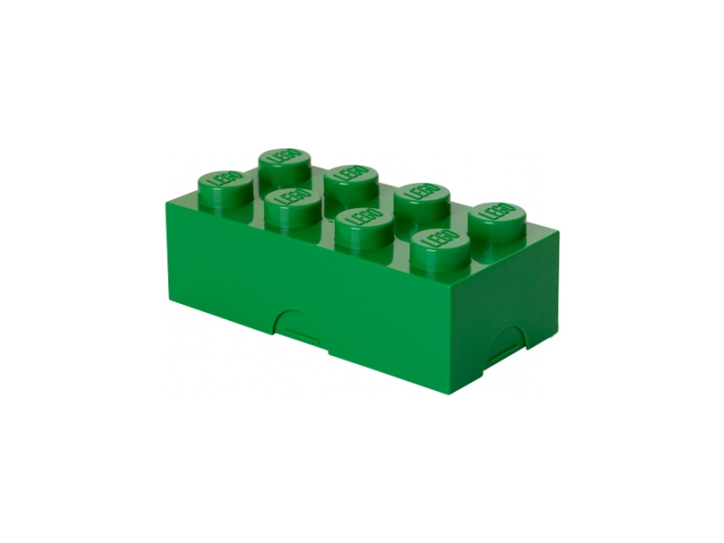 LEGO box na svačinu 100x200x75mm - tmavě zelený | pkmodelar.cz