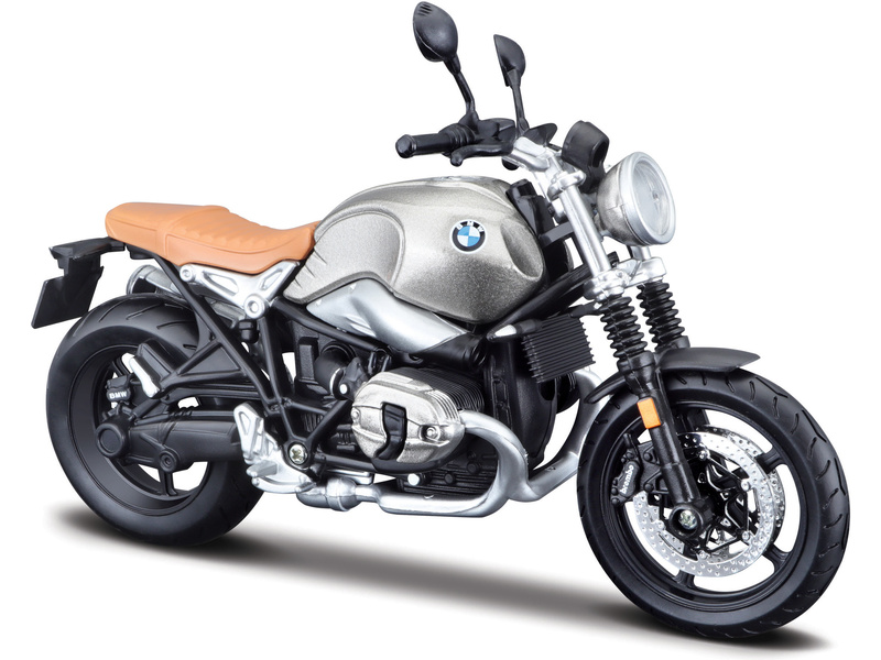 Model motocyklu Maisto BMW R nineT Scrambler 1:12 stříbrná
