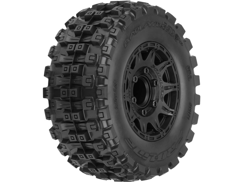 Pro-Line kolo 2.8", pneu Badlands MX28 Belted, disk Raid H12 černý (2)