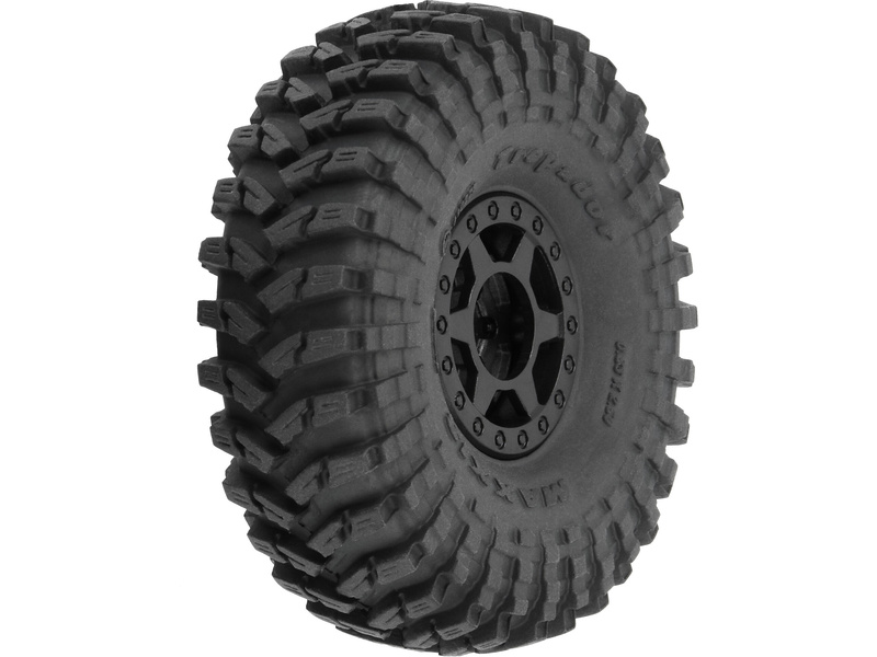 Pro-Line kolo s pneu 1:24 Maxxis Trepador 1.0", disk černý Holocomb H7mm (4)