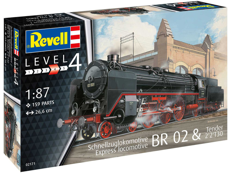 Revell 02171 Express lokomotiva BR 02 s tendrem 1:87 | pkmodelar.cz