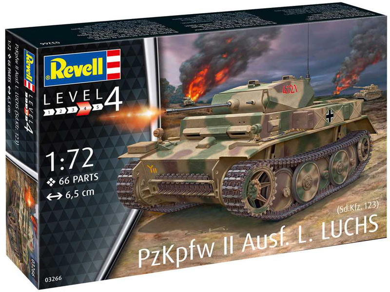 Plastikový model tanku Revell 03266 PzKpfw II Ausf.L Luchs (Sd.Kfz.123) (1:72)
