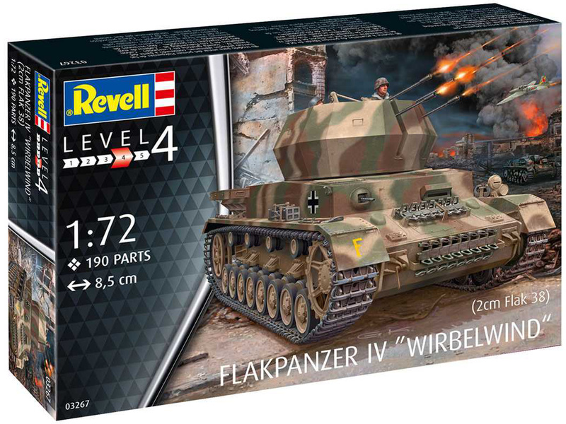 Plastikový model vojenské techniky Revell 03267 Flakpanzer IV Wirbelwind (Flak 38) (1:72) | pkmodelar.cz