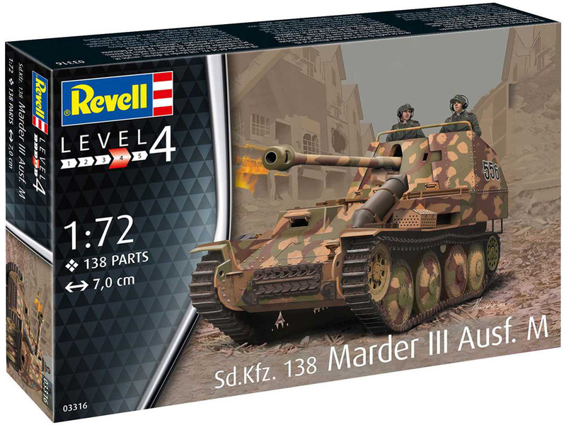 Plastikový model tanku Revell 03316 Sd.Kfz.138 Marder III Ausf.M (1:72)