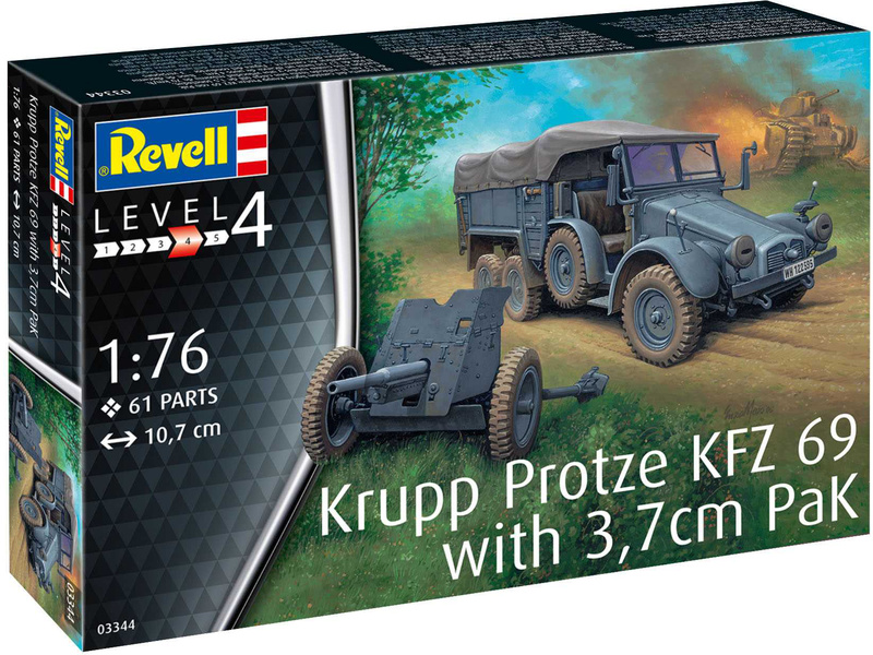 Revell Krupp Protze KFZ 69 with 3,7cm Pak (1:76)