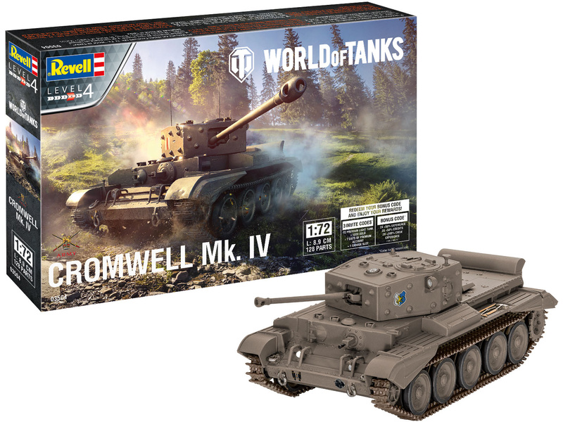Revell Cromwell Mk. IV (1:72) (World of Tanks) | pkmodelar.cz