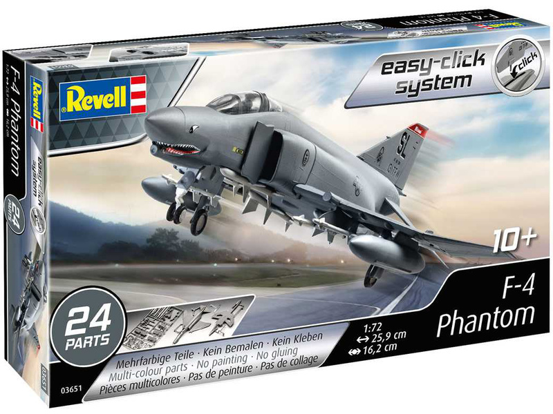 Plastikový model letadla Revell 03651 EasyClick F-4 Phantom (1:72) | pkmodelar.cz