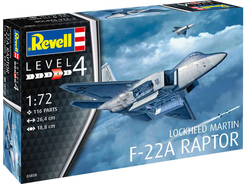 Plastikový model letadla Revell 03858 Lockheed Martin F-22A Raptor (1:72) | pkmodelar.cz