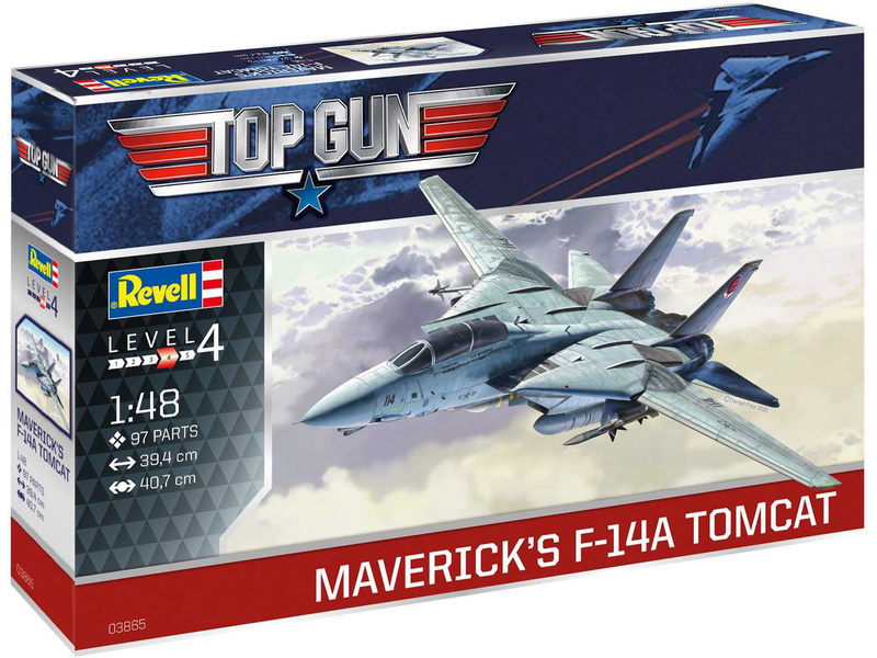 Plastikový model letadla Revell 03865 Maverick's F-14A Tomcat Top Gun (1:48)