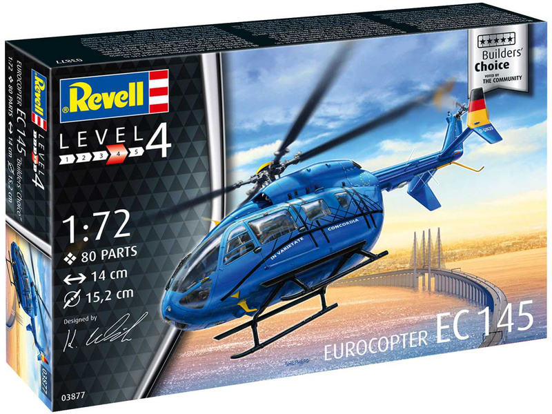 Plastikový model vrtulníku Revell 03877 Eurocopter EC 145 Builder's Choi (1:72)