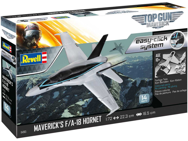 Plastikový model letadla Revell 04965 EasyClick F/A-18 Hornet Top Gun (1:72) | pkmodelar.cz