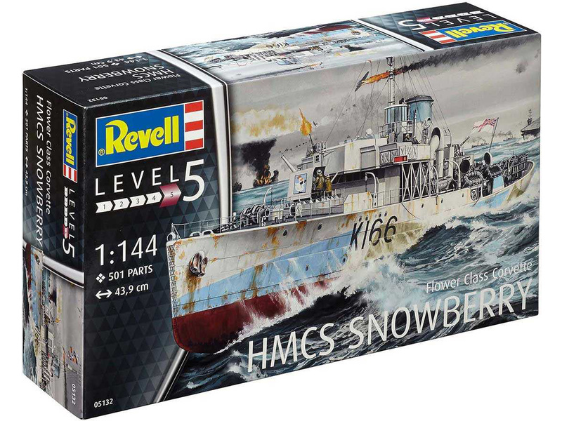 Plastikový model lodě Revell 05132 Flower Class Corvette (early)  1:144  | pkmodelar.cz