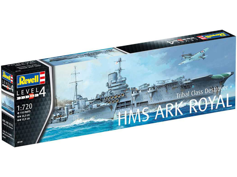 Plastikový model lodě Revell 05149 HMS Ark Royal & Tribal Class Destroyer (1:720) Letadlová loď | pkmodelar.cz