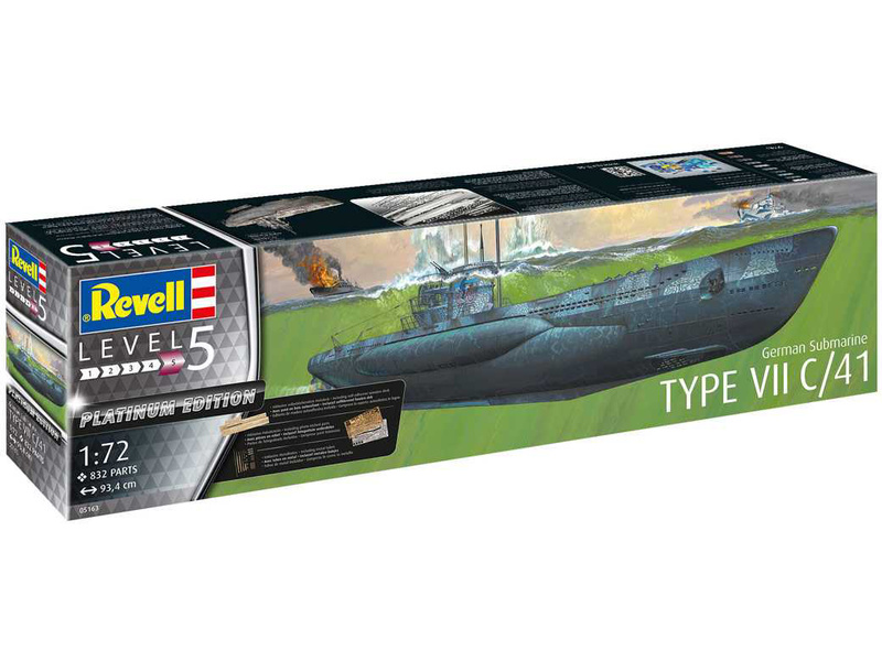 Revell ponorka Typ VII C/41 (Platinum Edition) (1:72) | pkmodelar.cz