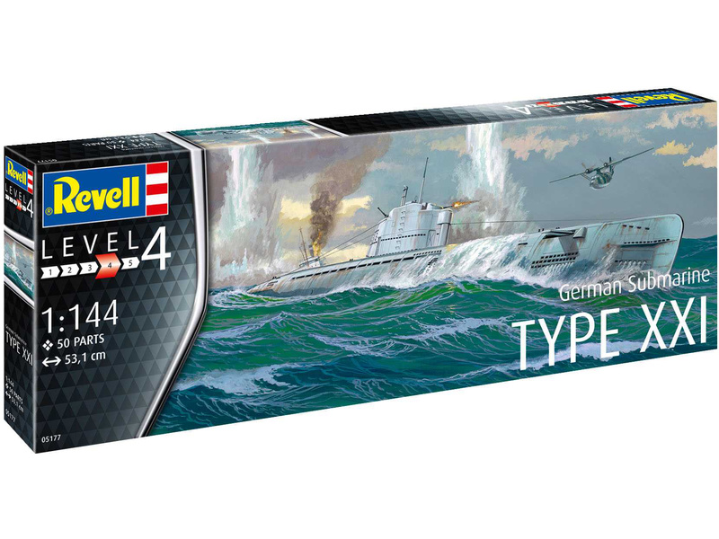 Revell 05177 německá ponorka Typ XXI (1:144)
