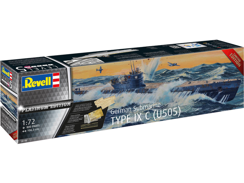 Revell ponorka Type IX C Platinum Edition (1:72)