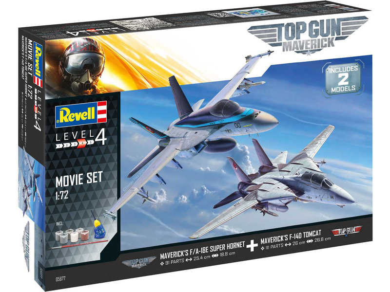 Plastikový model letadla Revell 05677 Top Gun 2 Movie Set (1:72) (giftset)