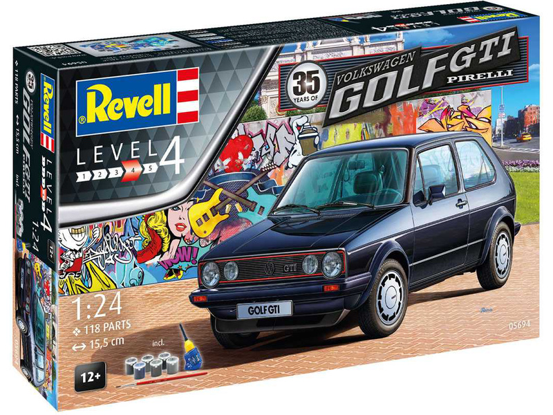 Plastikový model auta Revell 05694 Giftset VW Golf 1 GTi Pirelli (35. výročí) (1:24)