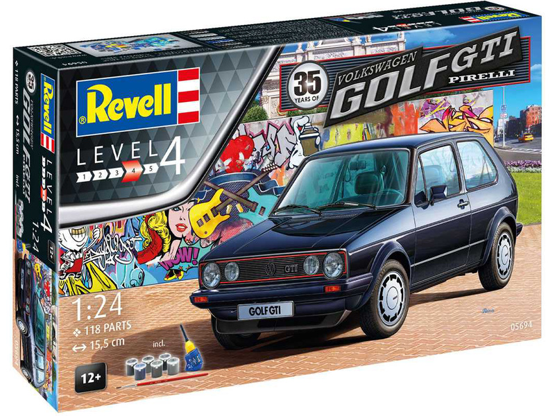 Plastikový model auta Revell 05694 Giftset VW Golf 1 GTi Pirelli (35. výročí) (1:24) | pkmodelar.cz