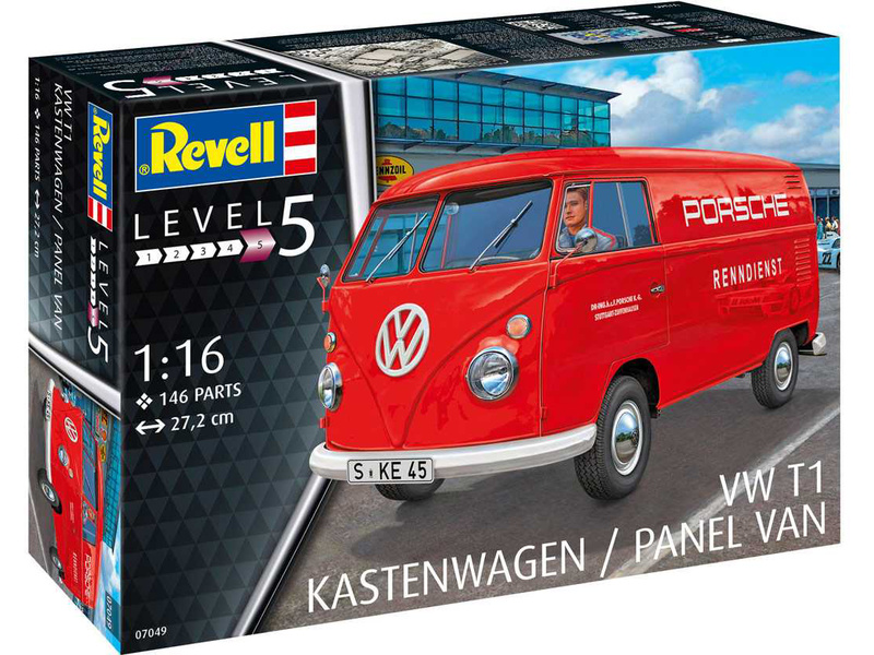 Plastikový model auta Revell 07049 Volkswagen T1 Kastenwagen (1:16)