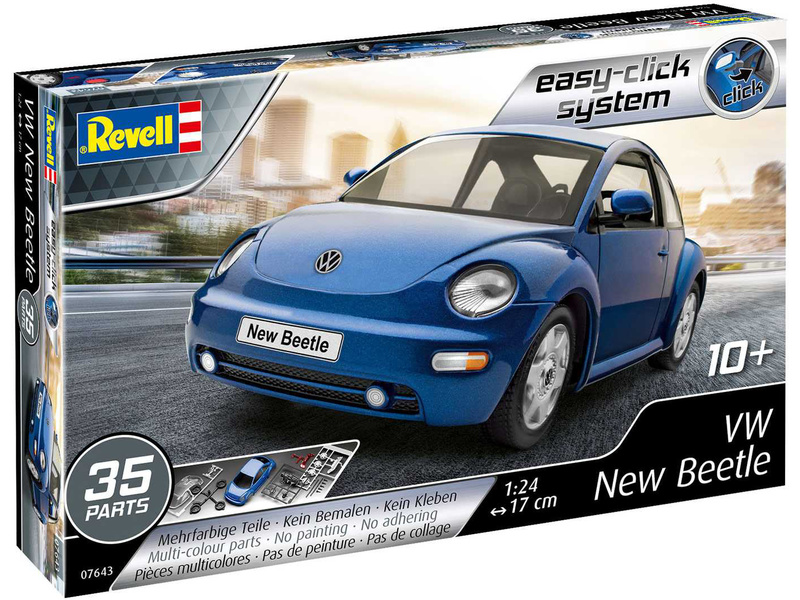 Plastikový model auta Revell 07643 EasyClick VW New Beetle (1:24)