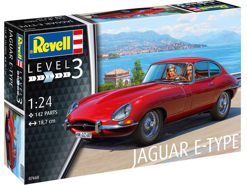 Plastikový model auta Revell 07668 Jaguar E-Type (Coupé) (1:24) | pkmodelar.cz