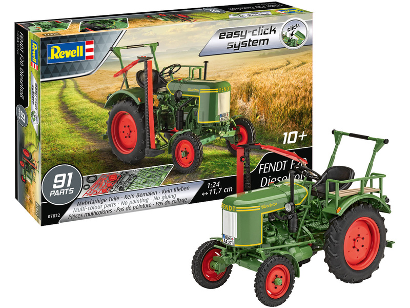 Model traktoru na secvakání Revell 07822 Fendt F20 Dieselroß (1:24) (EasyClick) | pkmodelar.cz